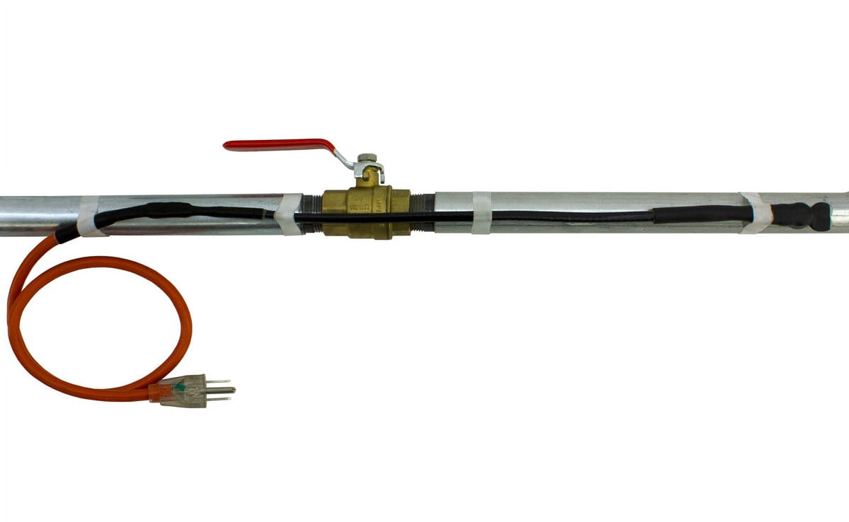 Black 30' Pipe Trace Cable with Stat and Plug T994273