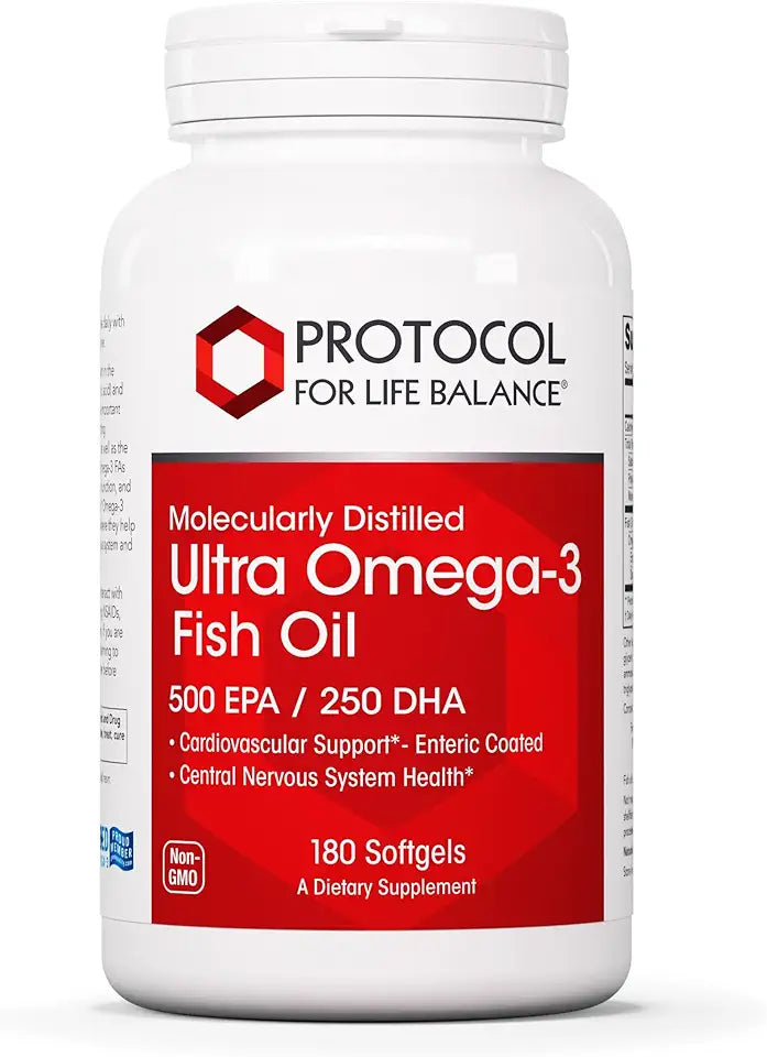 Omega-3 Fish Oil 500mg EPA 250mg DHA 180 Softgels S238763