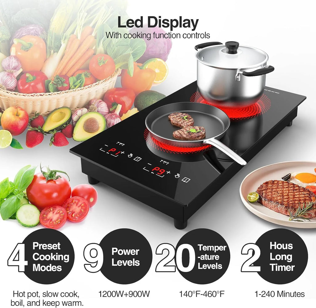 12 Inch 2 Burner Electric Cooktop V96923
