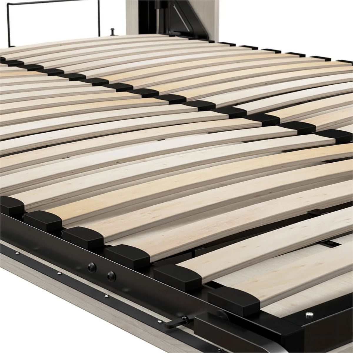 Queen Murphy Bed with Storage Cabinets in Gray V54961