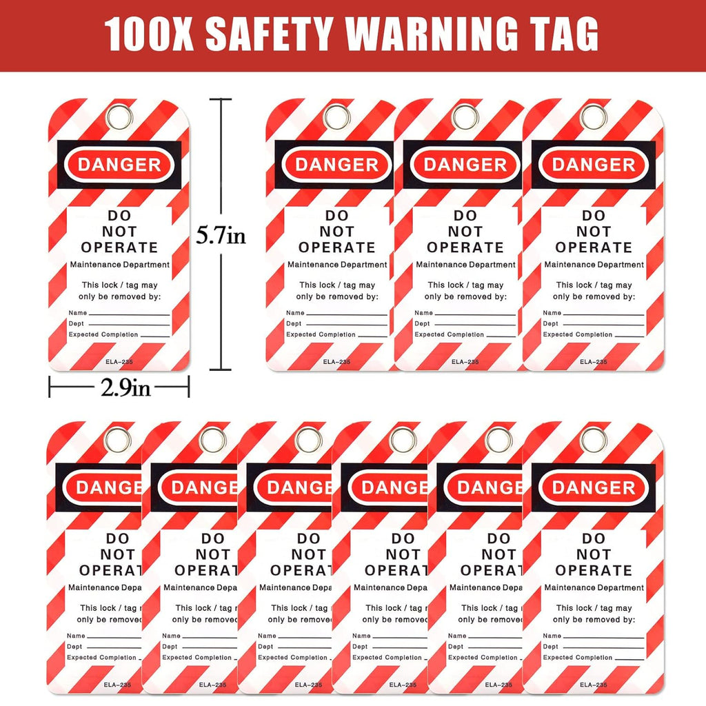 Lockout Tagout Tag 100 PCS D445295
