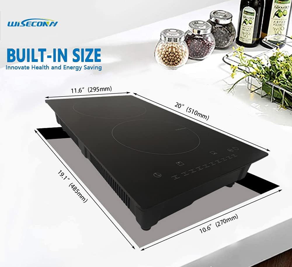 2 Burners Induction Cooktop 120V 1200W Q259