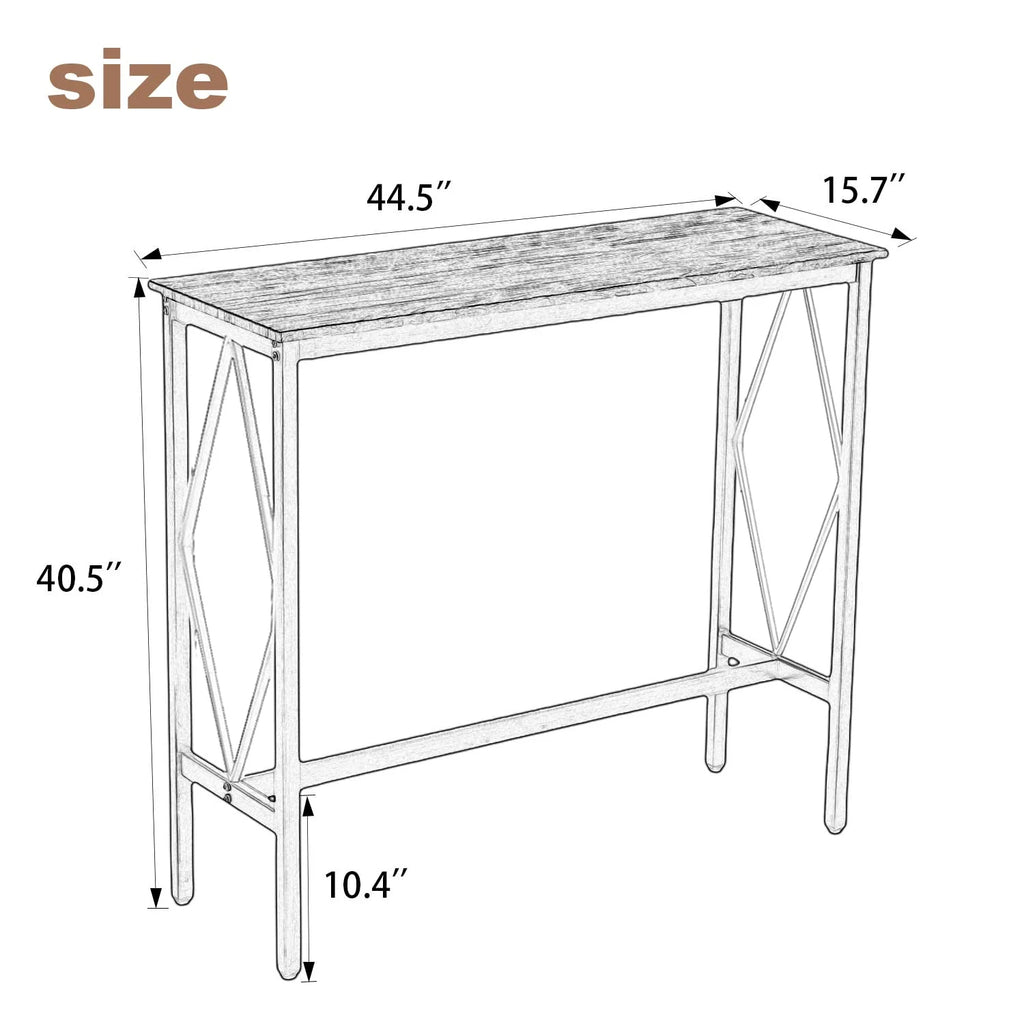 2-Tier Entryway Table with Open Shelf Q69858