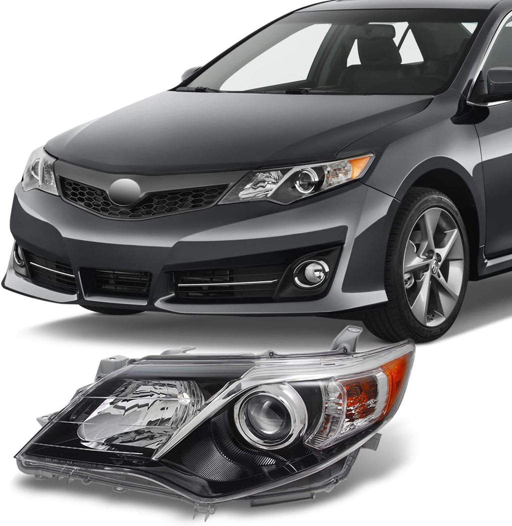Black Projector Headlight Front Lamp Passenger Right Side Replacement D69806