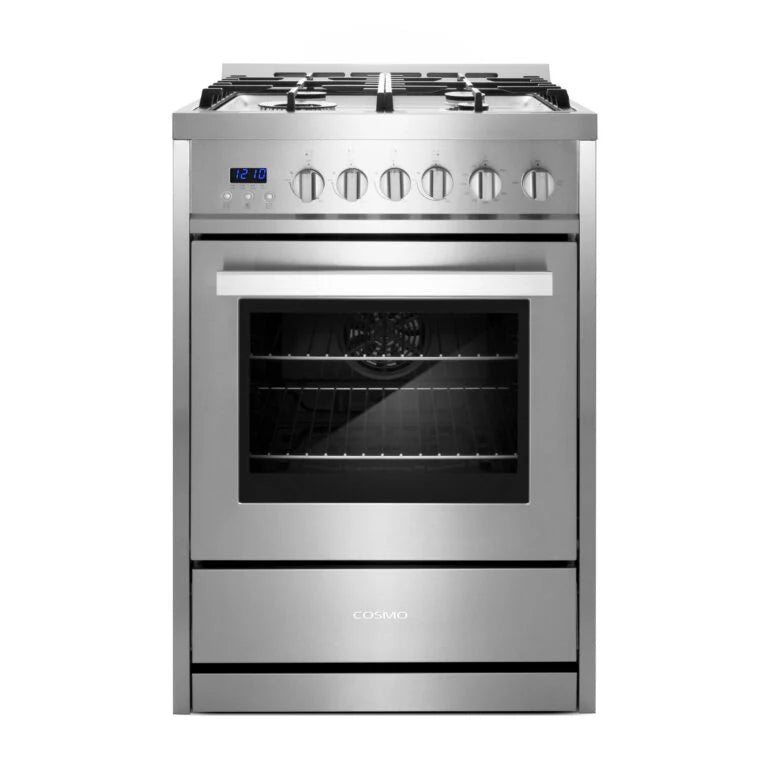 24 cu. ft. Gas Range with 4 Burner Cooktop and Cast Iron Grates in Stainless Steel G2074