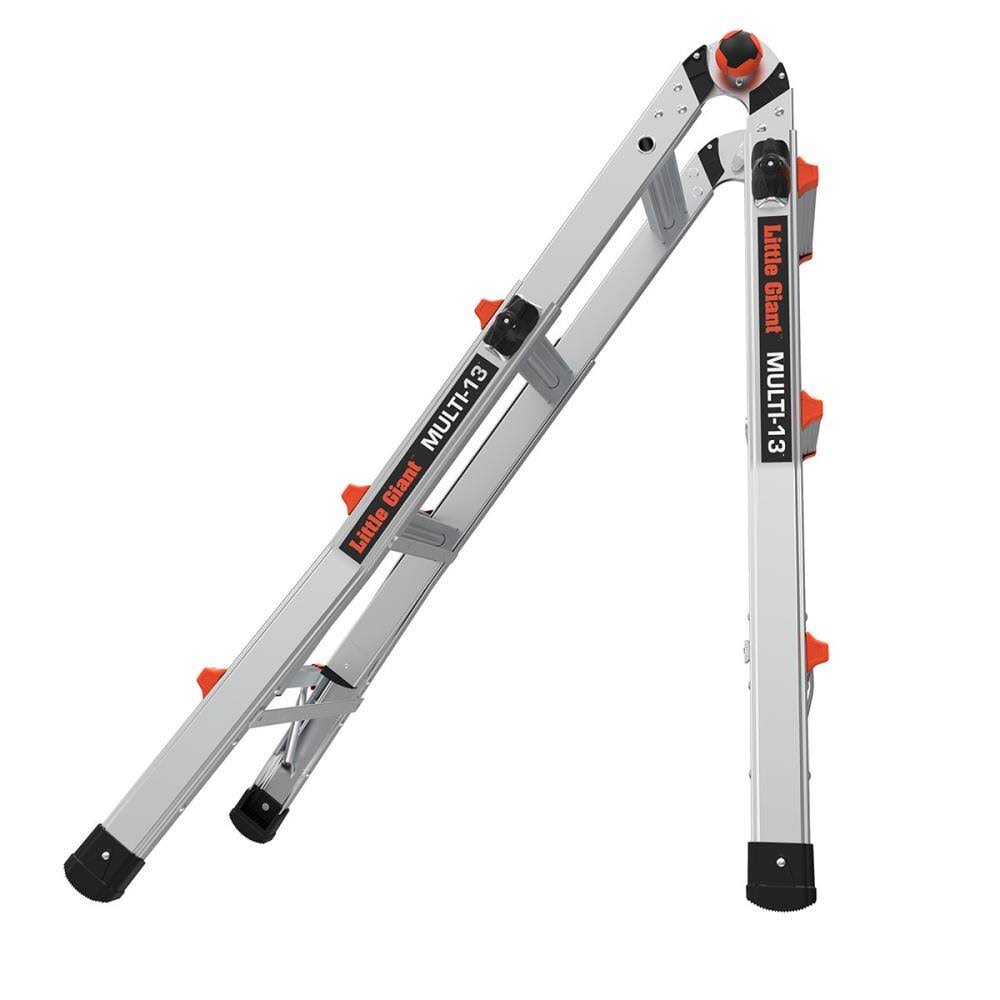 Aluminum 14.3-ft Reach Type 1AA 375 lbs. Capacity Telescoping Multi-Position Ladder R96275