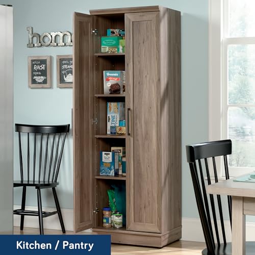 Kitchen Pantry Storage Cabinet with Adjustable Shelves Q343