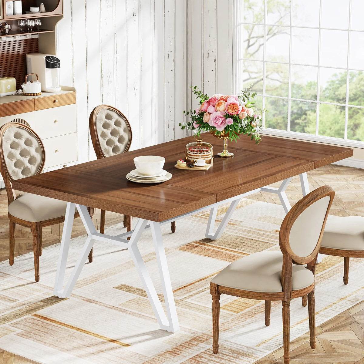 70-In Rectangular Wood Dining Table O638