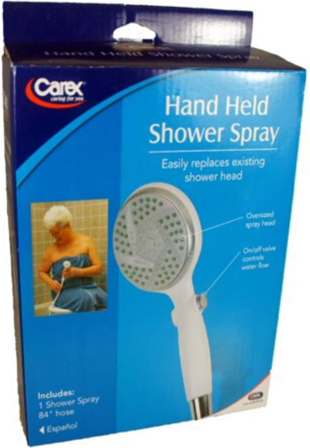 White Handheld Shower Head with 84" Hose U17747