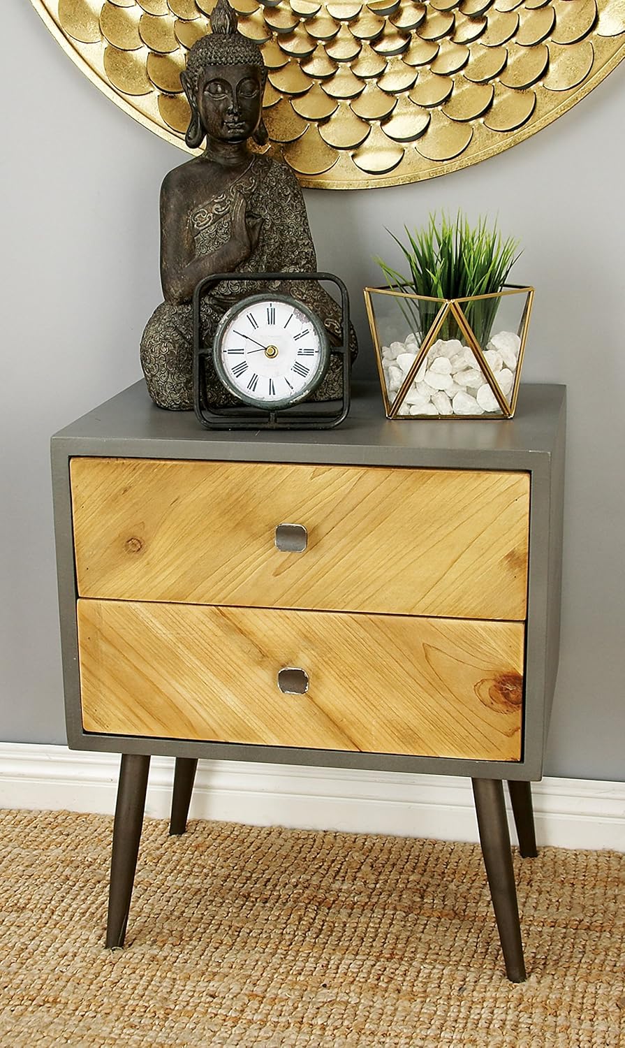Antique Colonial Wood Small Cabinet P5227