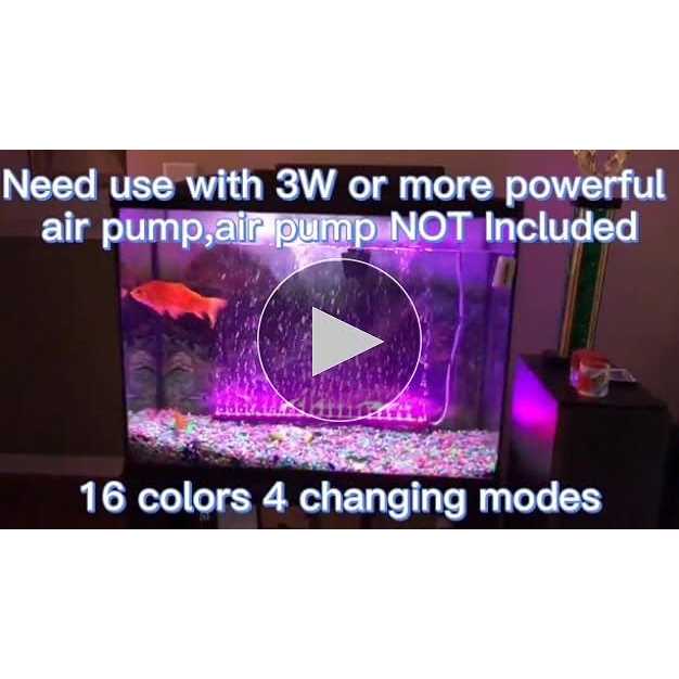 RGB LED Aquarium Bubble Light with 16 Colors 4 Modes S191004