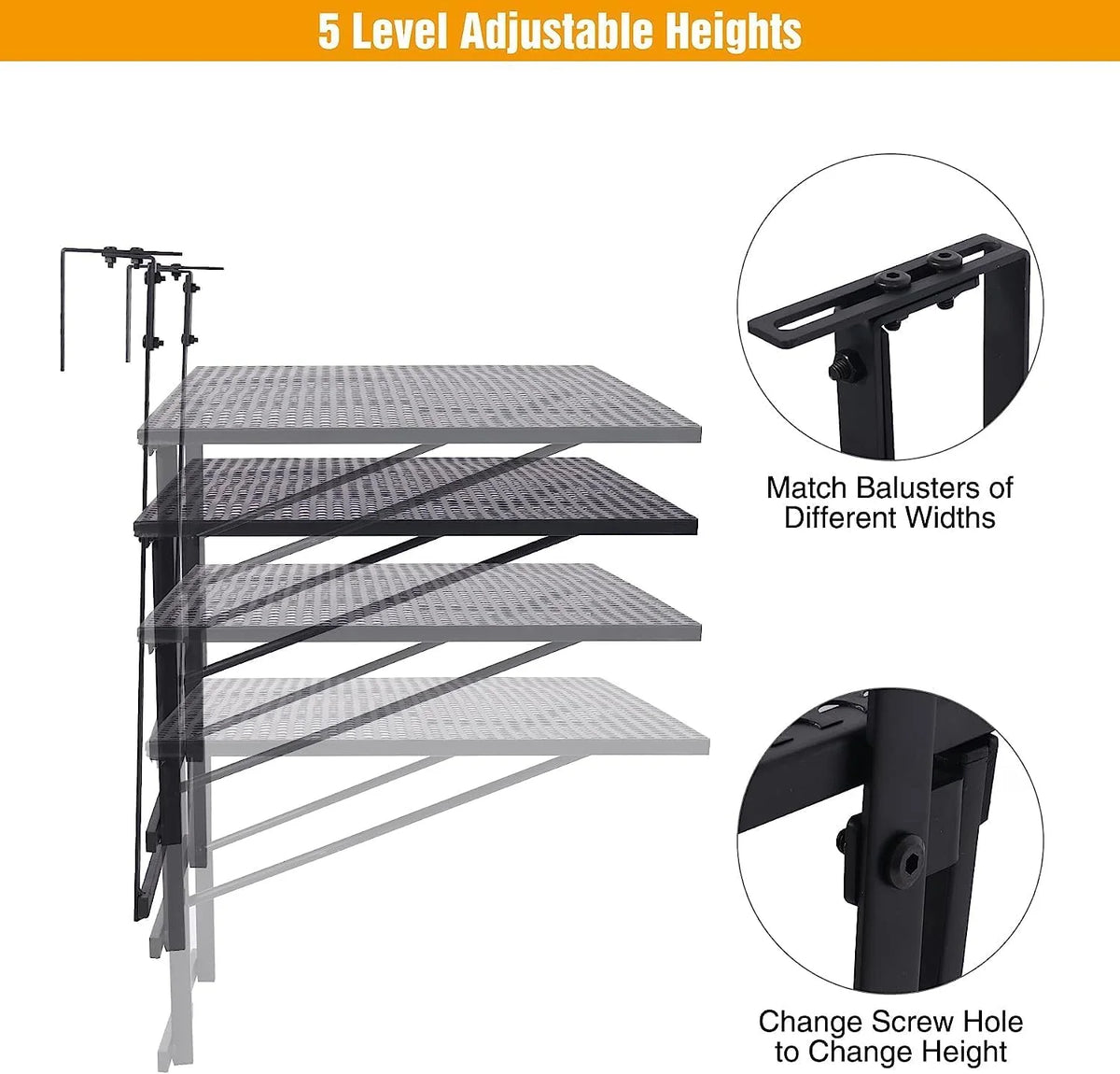 Folding Hanging Table 5 Height Adjustable X3487