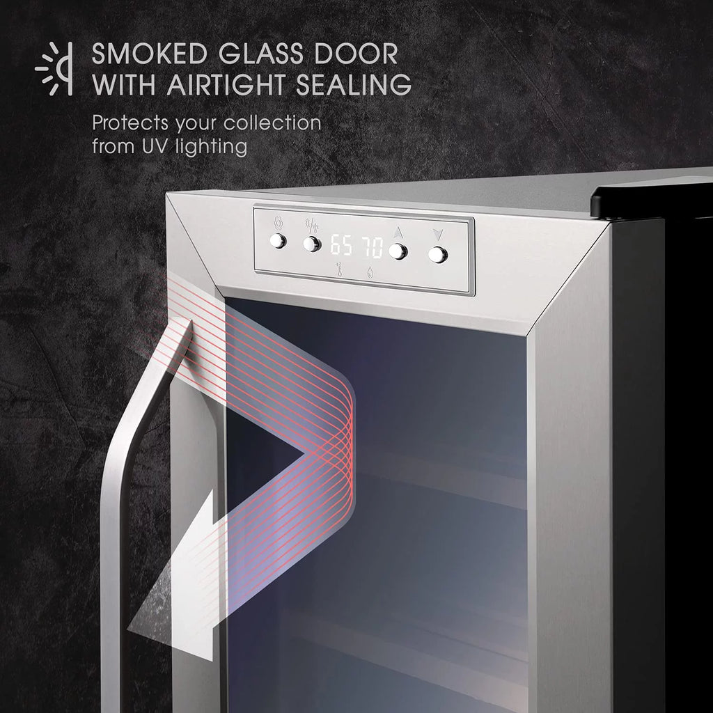 250 Cigar Cooler Humidor with Humidity Control Stainless Steel C543654