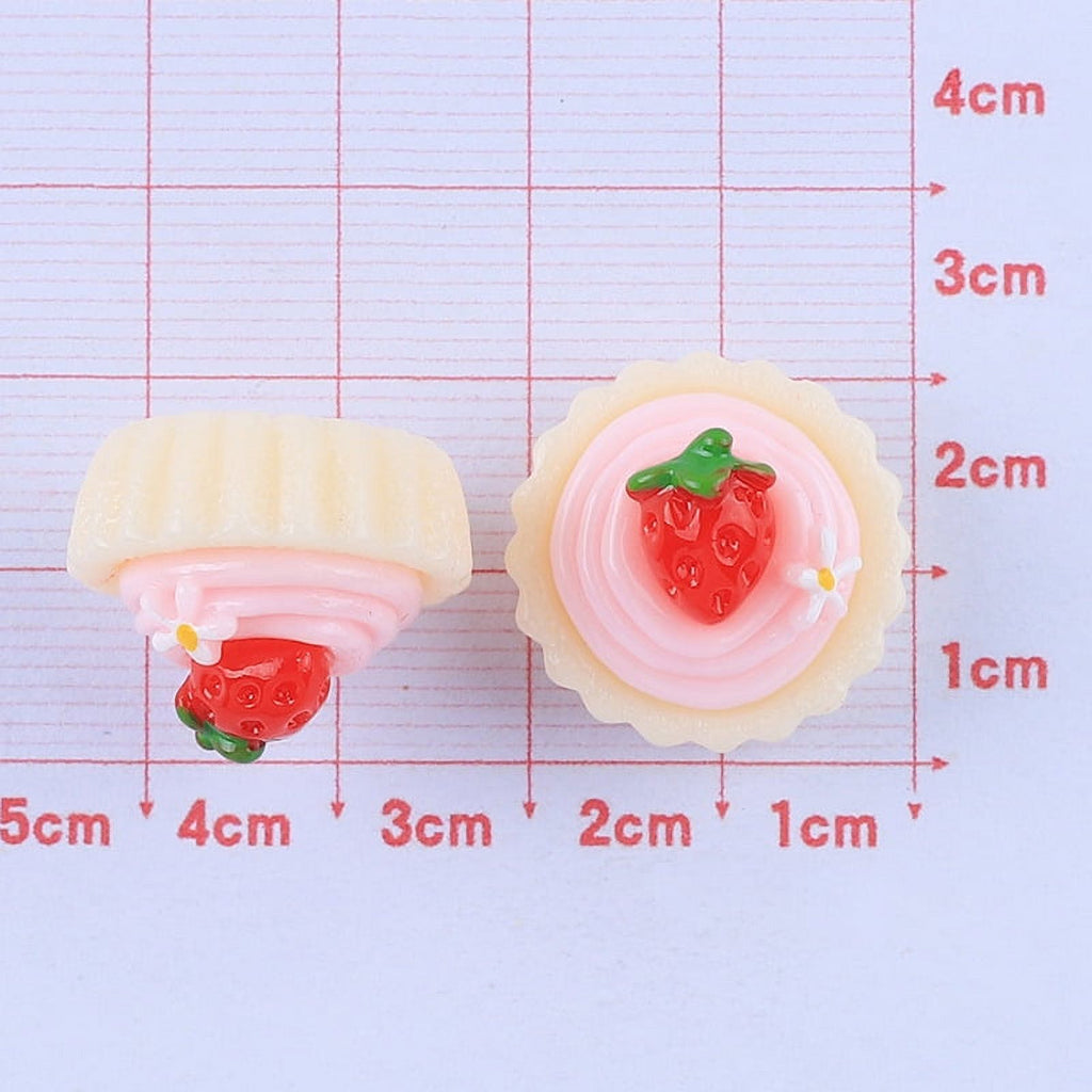 10 Pcs Mini Simulation Cake Cookies Chocolate Toast Fruit Pudding Dollhouse Decorations Q84140