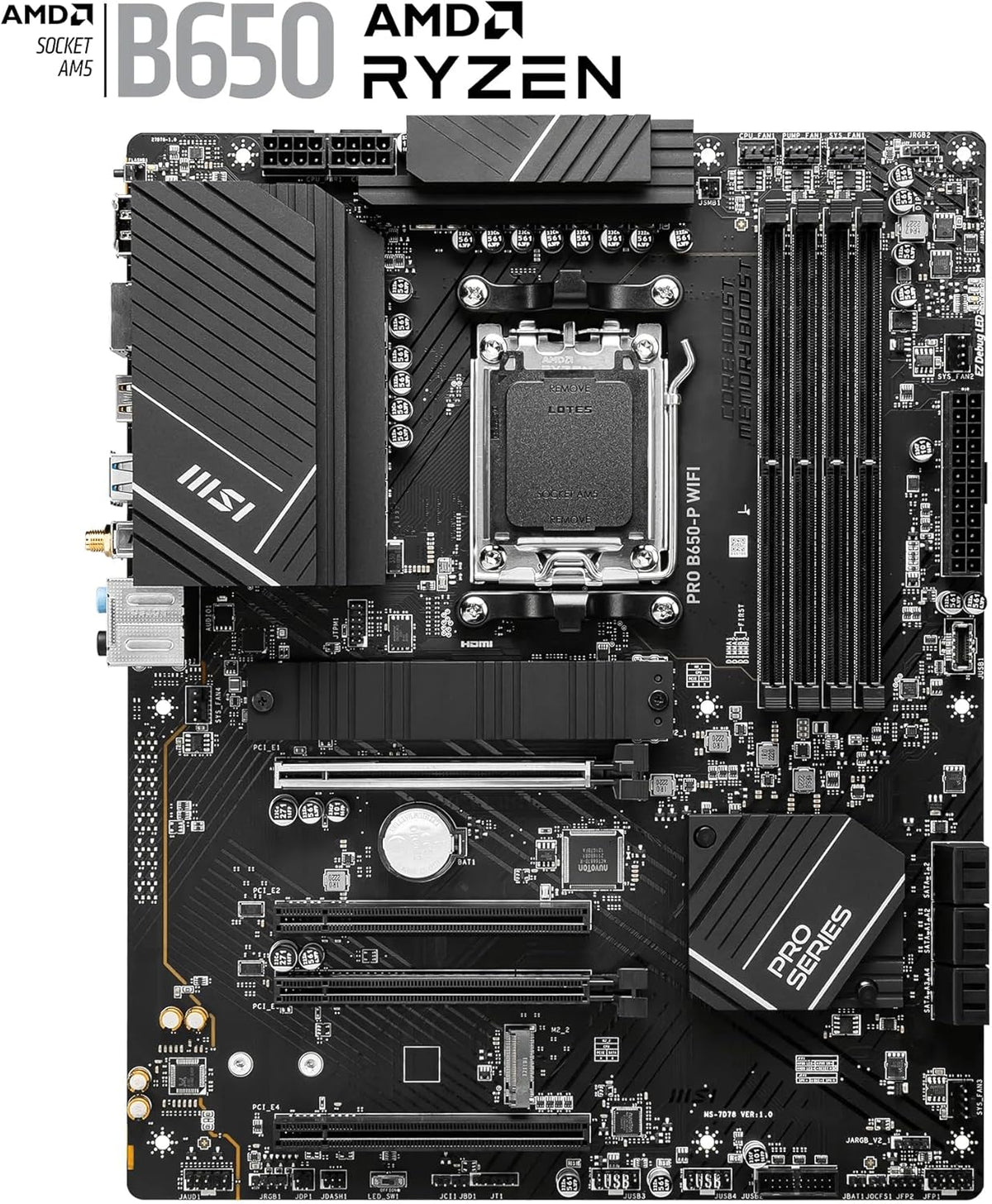 AMD AM5 ATX Motherboard, 4x DDR5, 1x PCI-E x16, 2x M.2, 6x SATA, 8x USB 3.2, 1x USB Type C U629