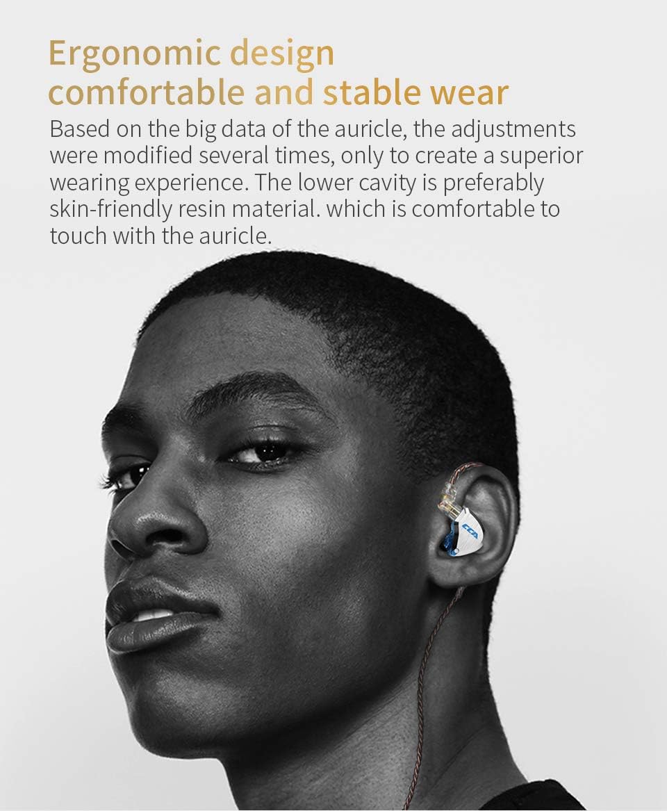 C12 Blue Hybrid HiFi In-Ear Monitors with Detachable Cable, Pack of 2 B689