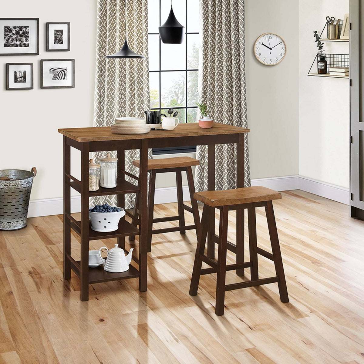 3 Piece Bar Height Table and Stools Q457503