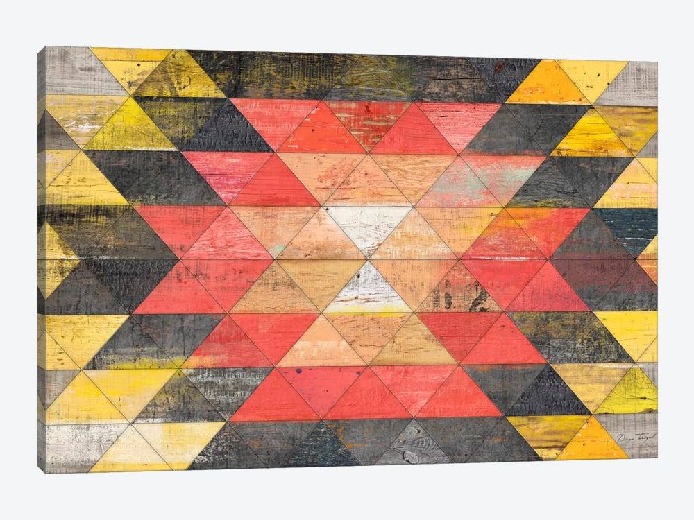 Reclaimed Triangle Pattern Print Canvas Art W34098