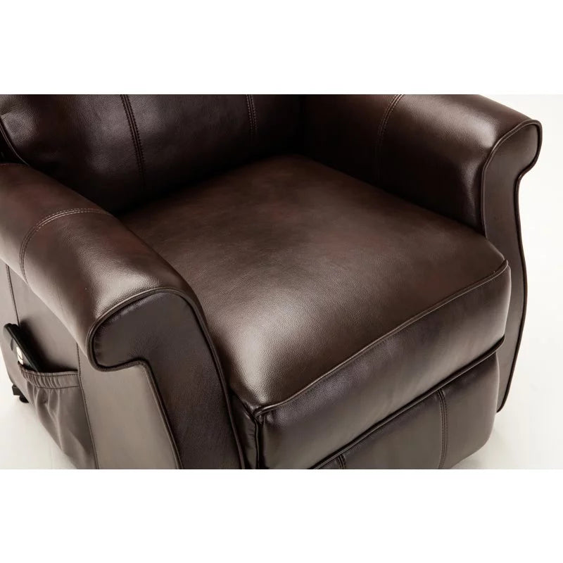 Faux Leather Lift Chair in Brown A108