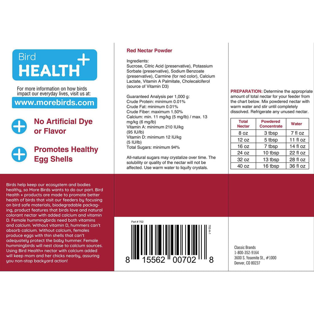Hummingbird Nectar Powder Concentrate T2714