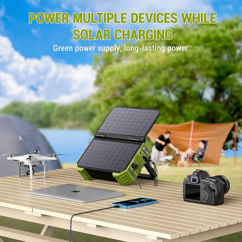 614.4Wh Portable Power Station with 30W Solar Panel R10708