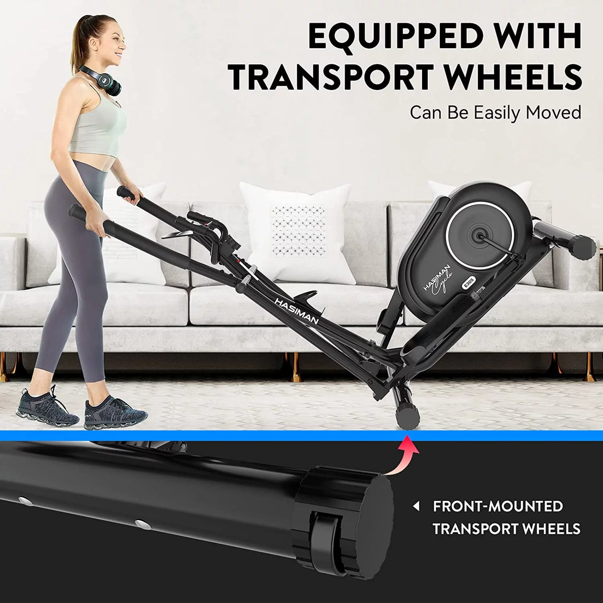 Silent Magnetic Elliptical Bike Stationary Exercise Machine J266