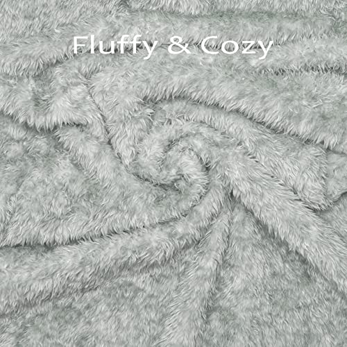 Gray 24x29 Inch Fluffy Fleece Dog Blanket Q848