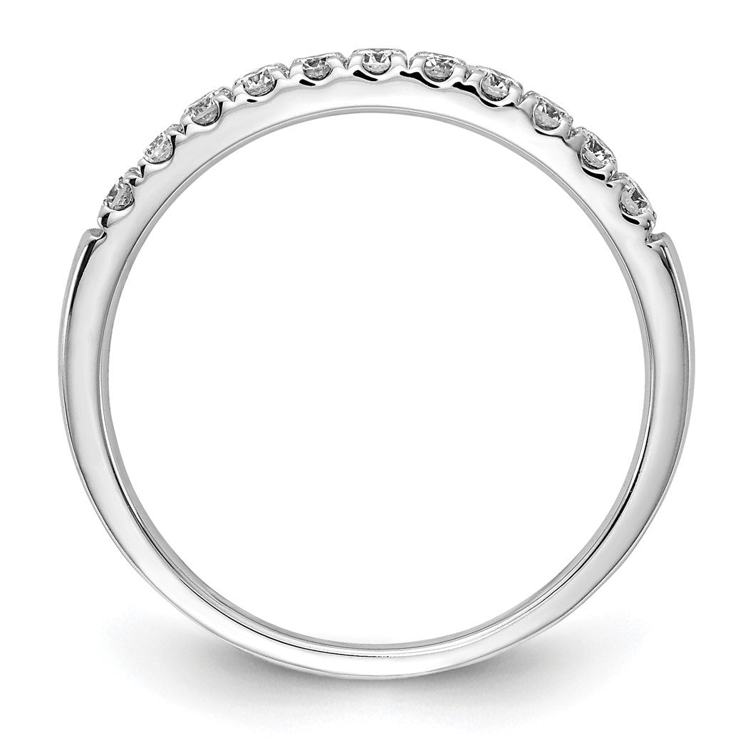 14k White Gold Lab Grown Diamond Wedding Band Size 9.00 C411