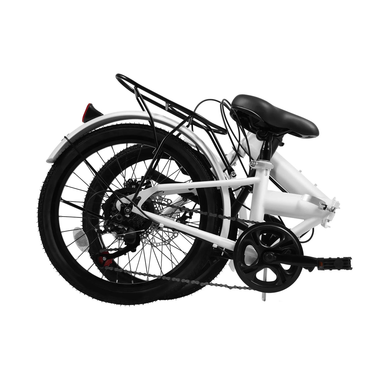 White 20-inch 7 Speed Folding Bicycle T787