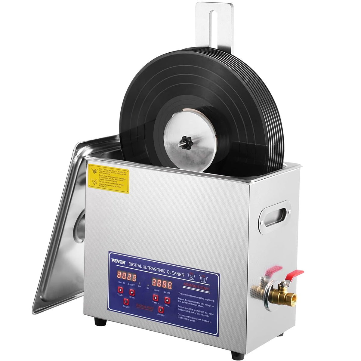 6L Ultrasonic Vinyl Cleaning Machine with Drying Rack Y625