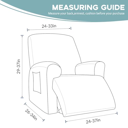 Light Grey Recliner Chair Cover Furniture Protector P387