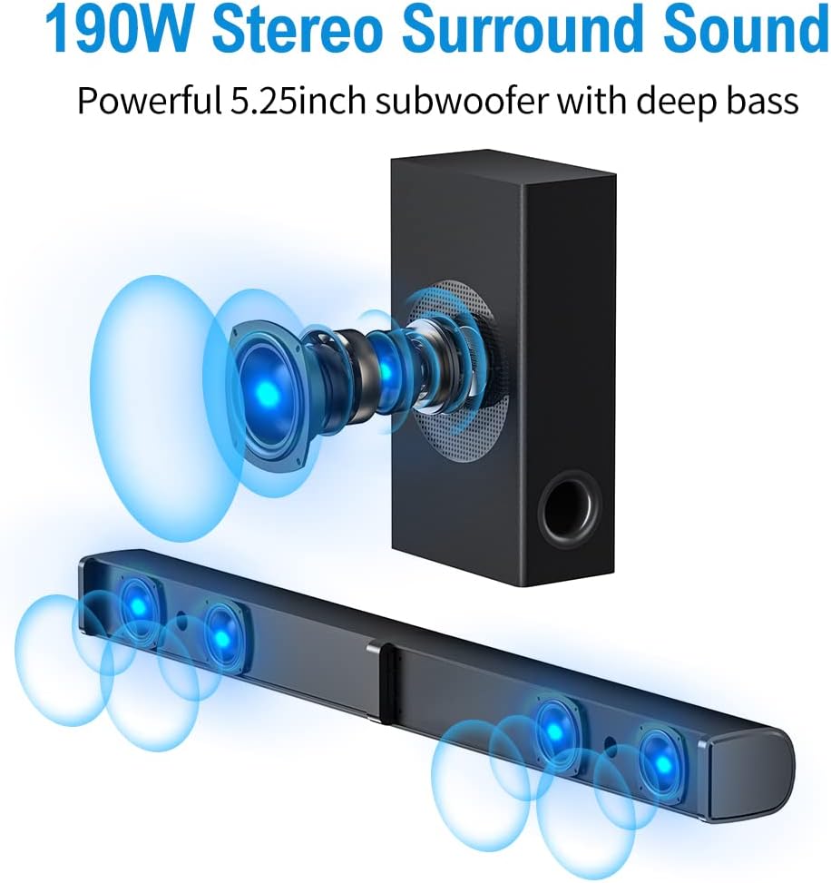 190W 2.1CH Sound Bar with Subwoofer N719220