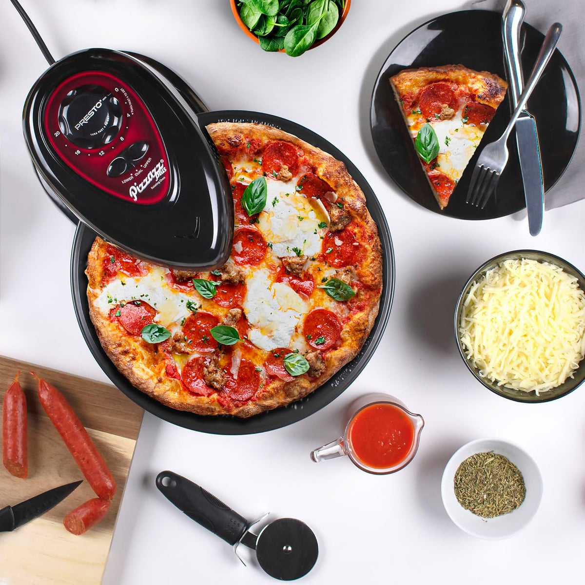 Black Rotating Oven D8863