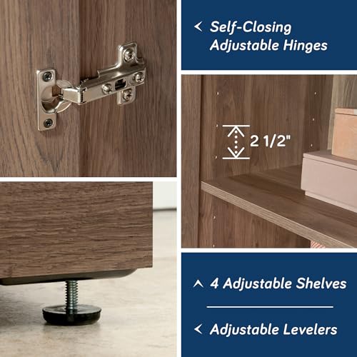 Kitchen Pantry Storage Cabinet with Adjustable Shelves Q343