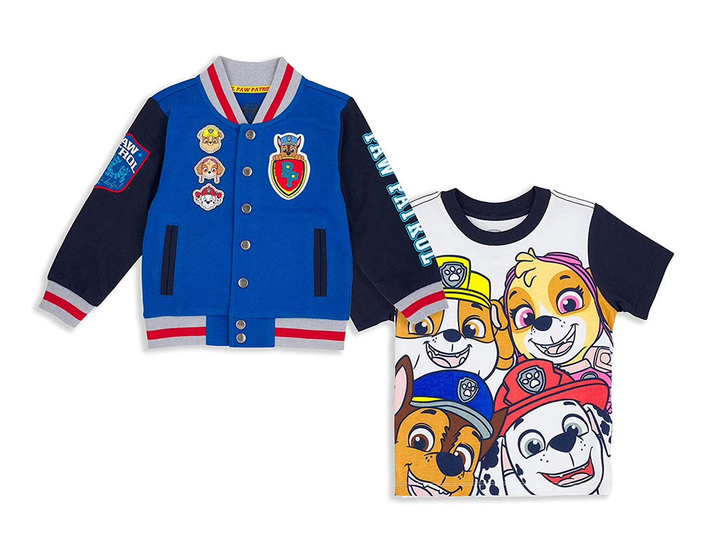 Paw Patrol Jacket with Chest Patch and Short Sleeve T-Shirt Combo Z827768
