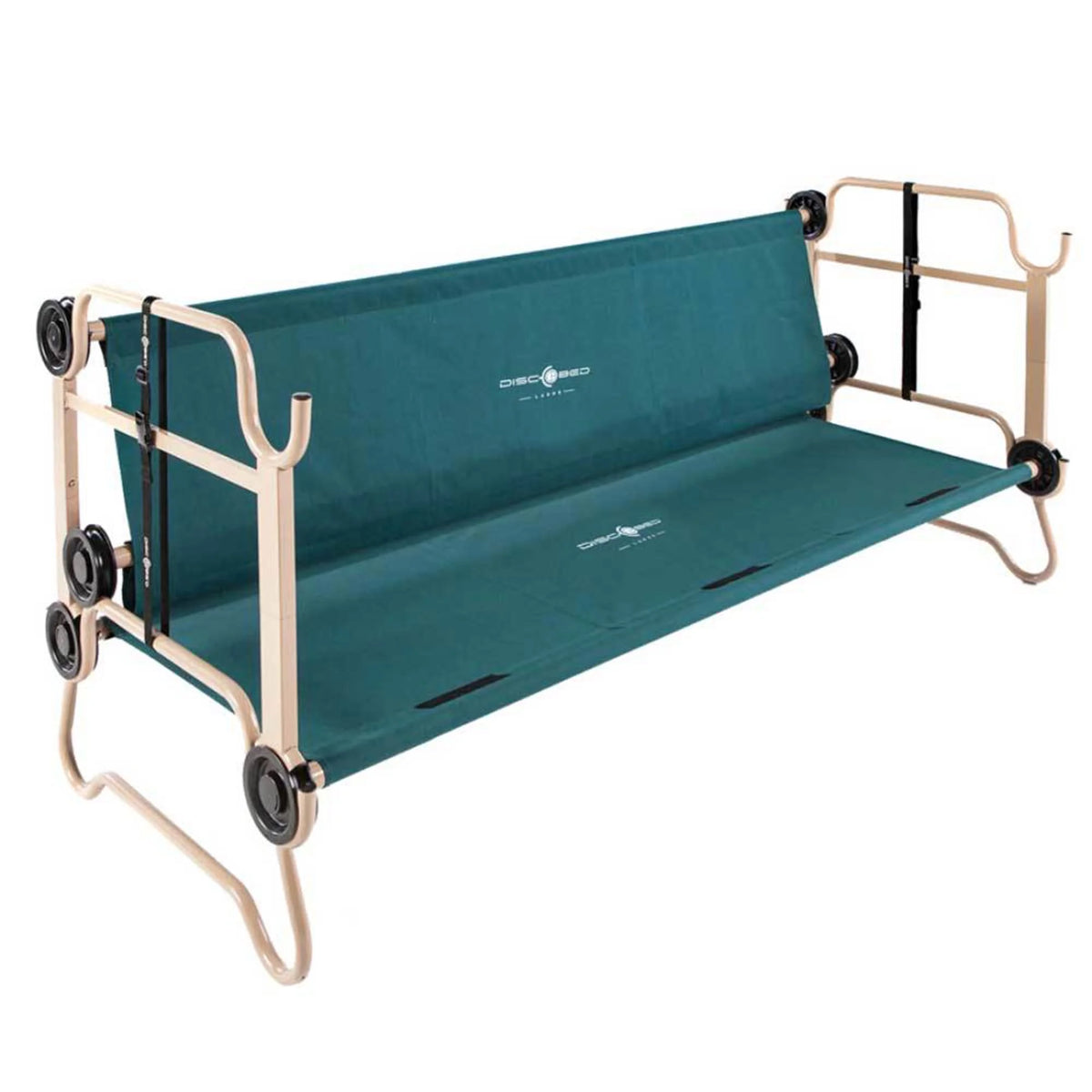Green Double Cot with Storage Organizers C23972