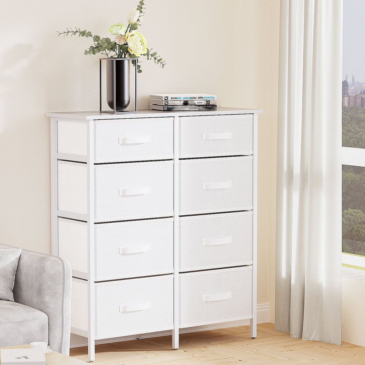 Gray 11 Drawer Chest of Drawers X564