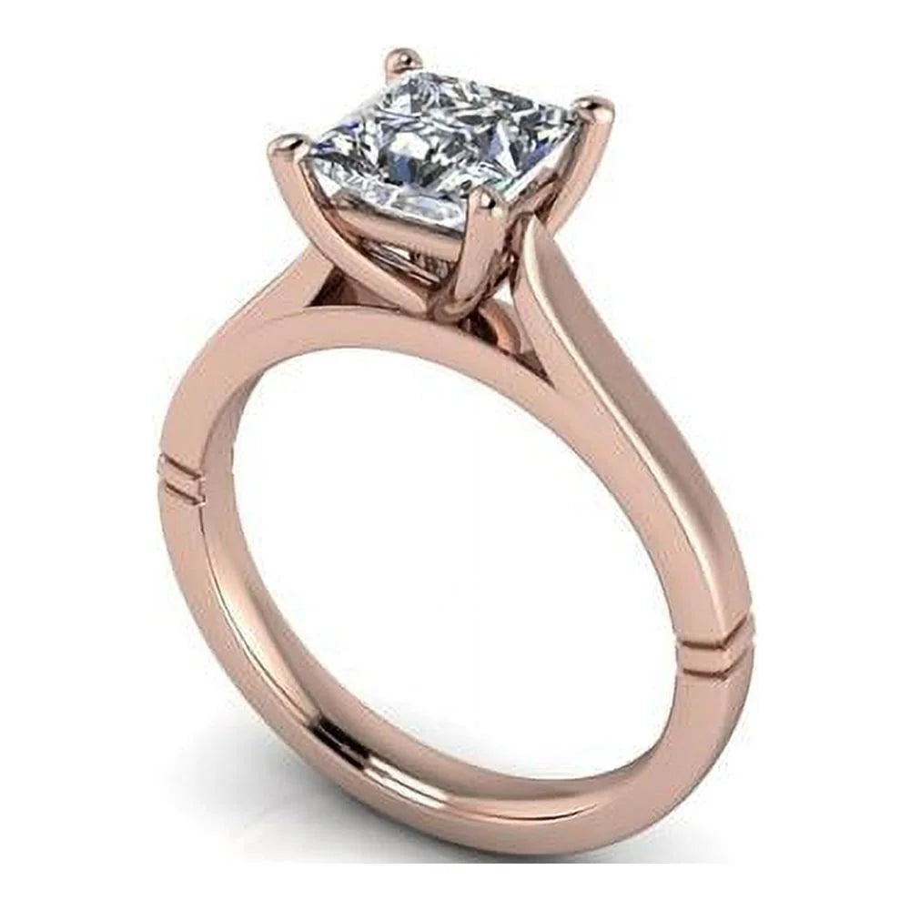 14K Rose Gold Diamond Wedding Ring D75569