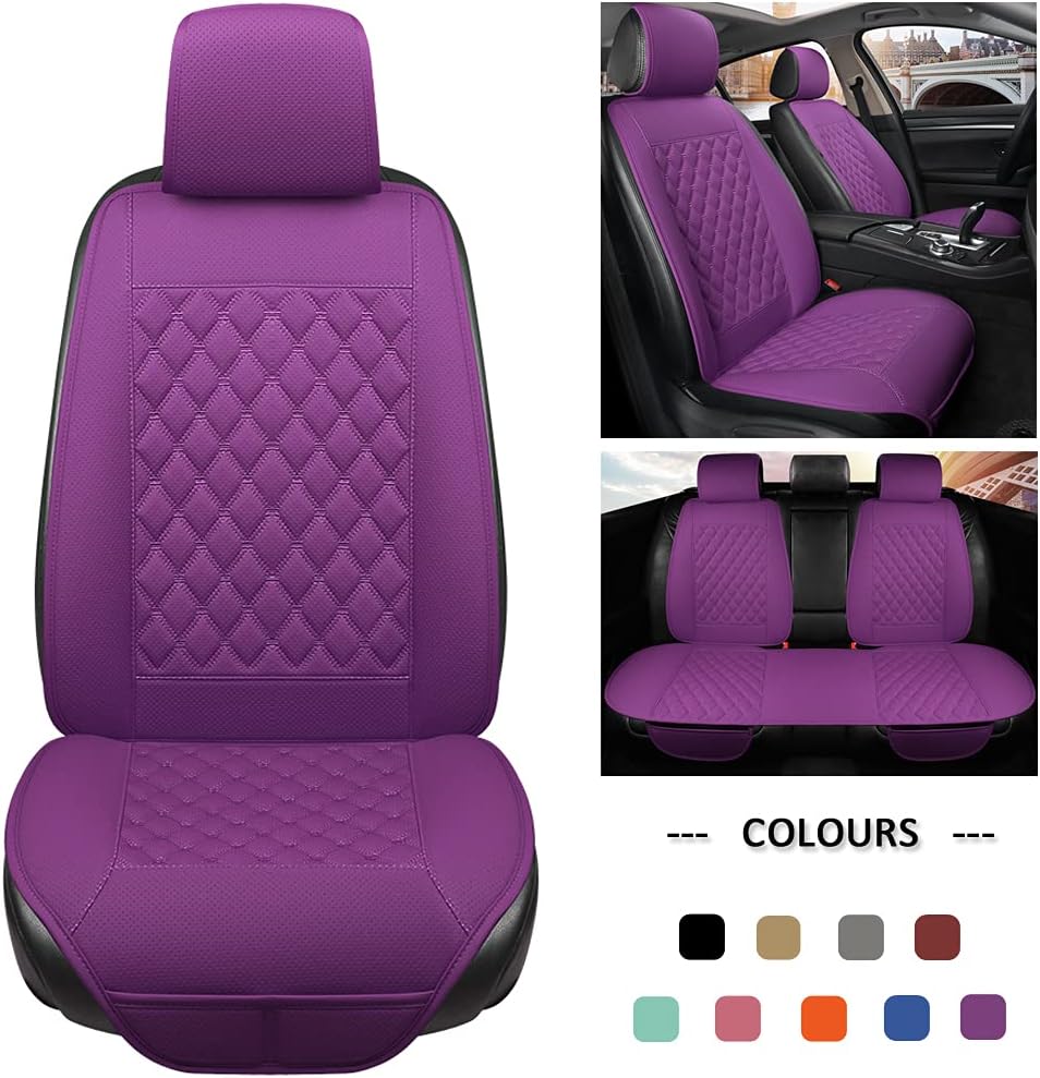 Car Seat Covers Full Set Gray Diamond Pattern A4753