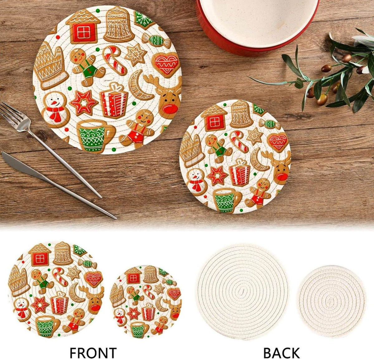 Cotton Woven Potholders Set 2 PCS Y9462