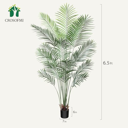 Artificial Areca Palm Plant 6Feet Fake Tropical Palm Tree in Pot L74154