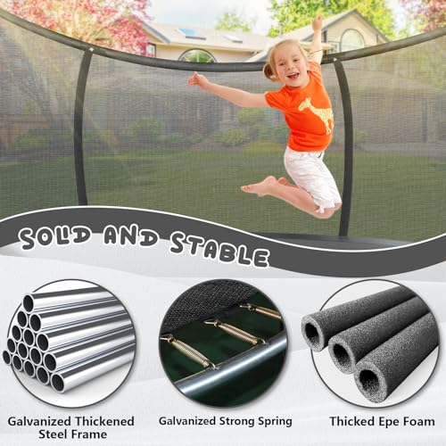 12FT 14FT 15FT 16FT Trampoline with Enclosure Net L103