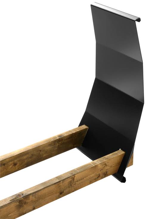 Black Steel Wood Caddy U8747