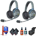 2-Person Headset System with Headphone and Microphone Cleaning Kit L191