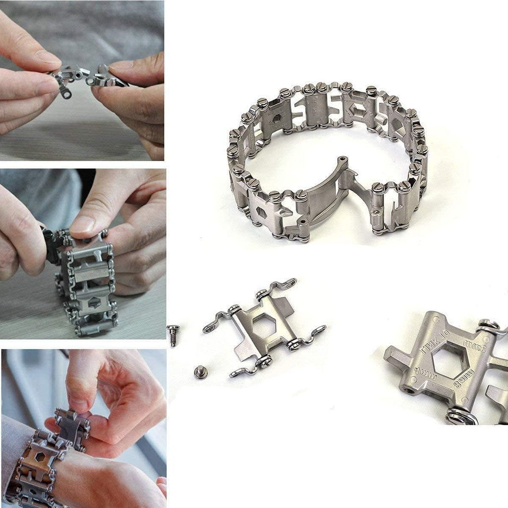 29 In 1 Stainless Steel Survival Bracelet P254352