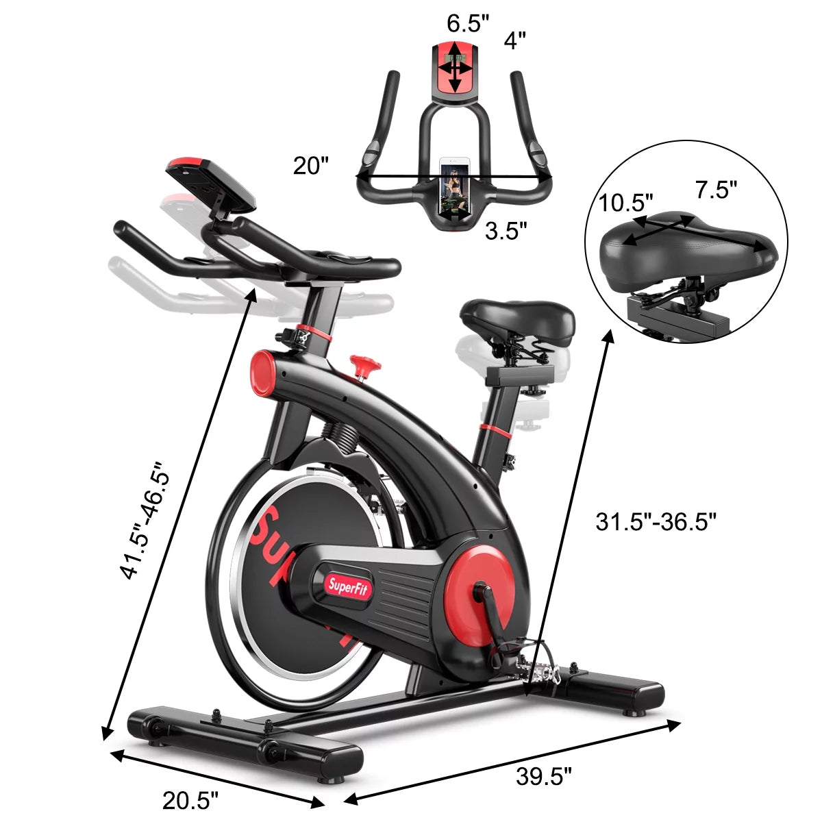 Indoor Cycling Bike with Heart Rate Monitor L30075