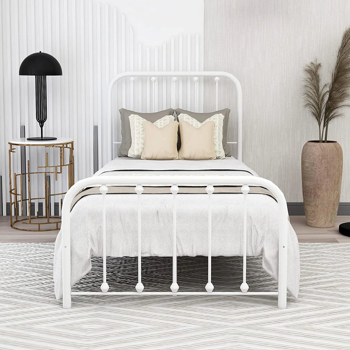 Sturdy Metal Platform Twin Bed Frame B908681