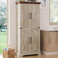 9 Shelves 4 Barn Doors Kitchen Pantry Cabinet Q388