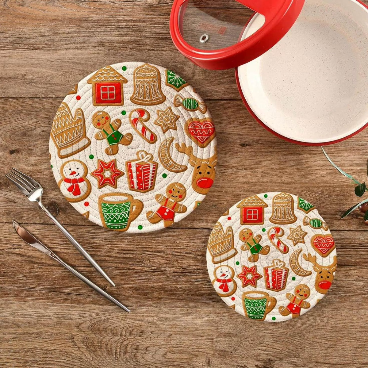 Cotton Woven Potholders Set 2 PCS Y9462
