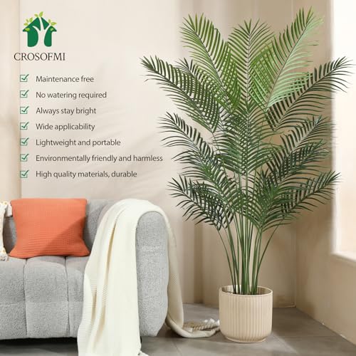 Artificial Areca Palm Plant 6Feet Fake Tropical Palm Tree in Pot L74154